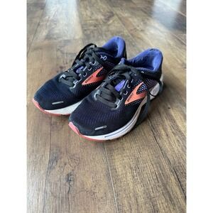 Brooks Running Shoes Womens 6.5 Wide Adrenaline GTS 22 Black Purple Road Support